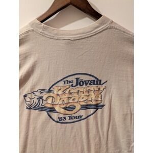 Vintage Kenny Rogers T-Shirt Mens XL Tan Fair 1983 Jovan Tour Concert 80s Single